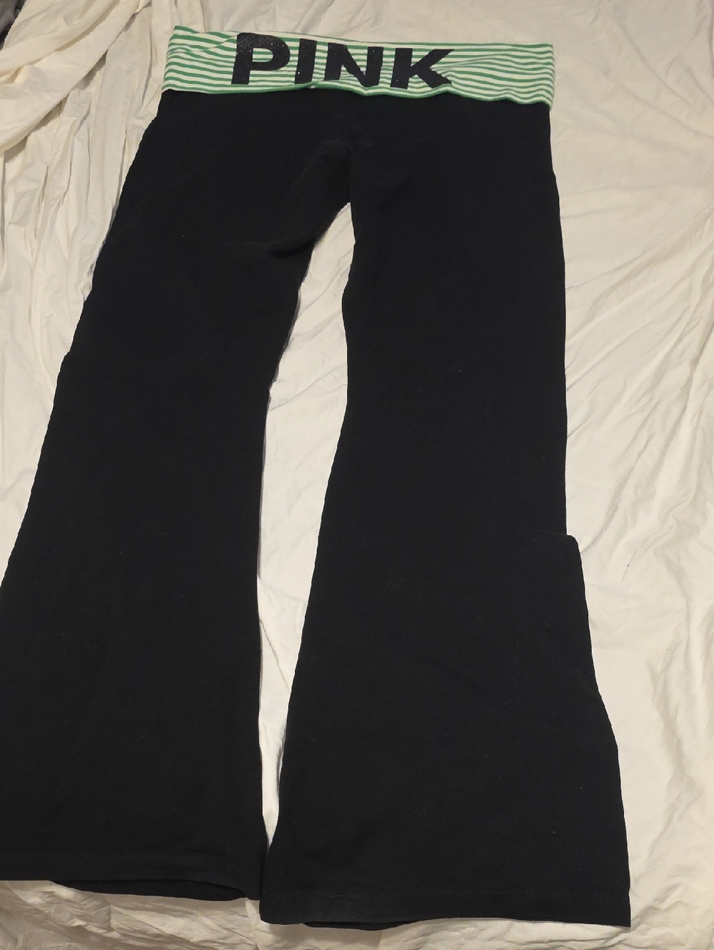 VS PINK FOLDOVER YOGA FLARE PANTS XL